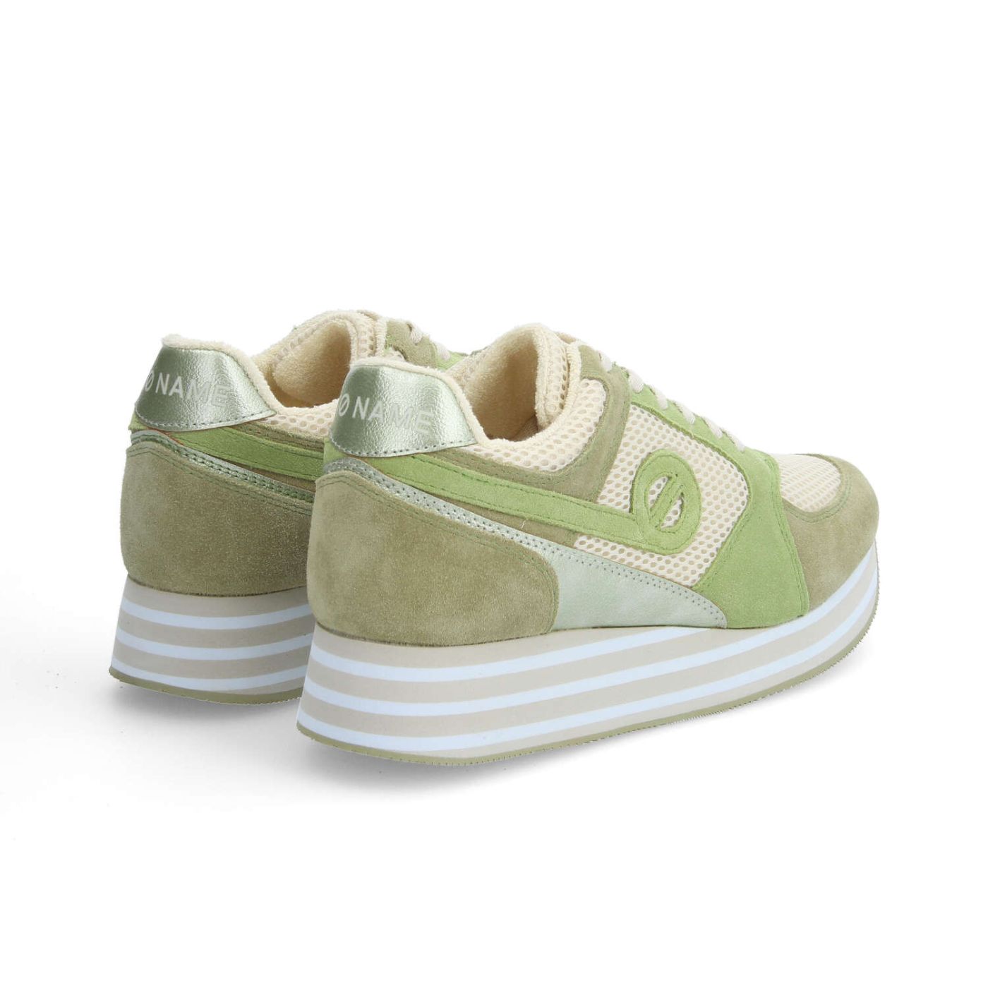 PARKO JOGGER W - MESH/SUEDE/SUED - BLANC CASSE/VERT SAUGE/VERT POMME